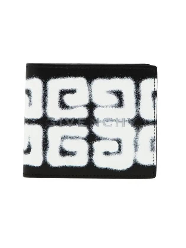 Graffiti Effect Logo Half Wallet Black - GIVENCHY - BALAAN 1