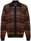 Evening Polo Geezer Check Knit Hemp Cardigan Rust - OUR LEGACY - BALAAN 1