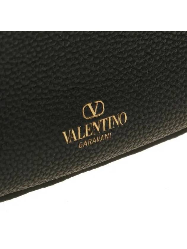 Leather Shoulder Bag Black - VALENTINO - BALAAN 6