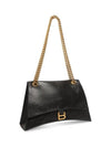 Crush Medium Shoulder Bag Black - BALENCIAGA - BALAAN 3