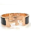 Click Clock H Bracelet Rose Gold Noir - HERMES - BALAAN 5