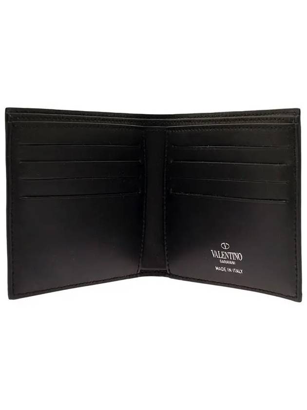 Men's VLTN Logo Half Wallet Black - VALENTINO - BALAAN 5