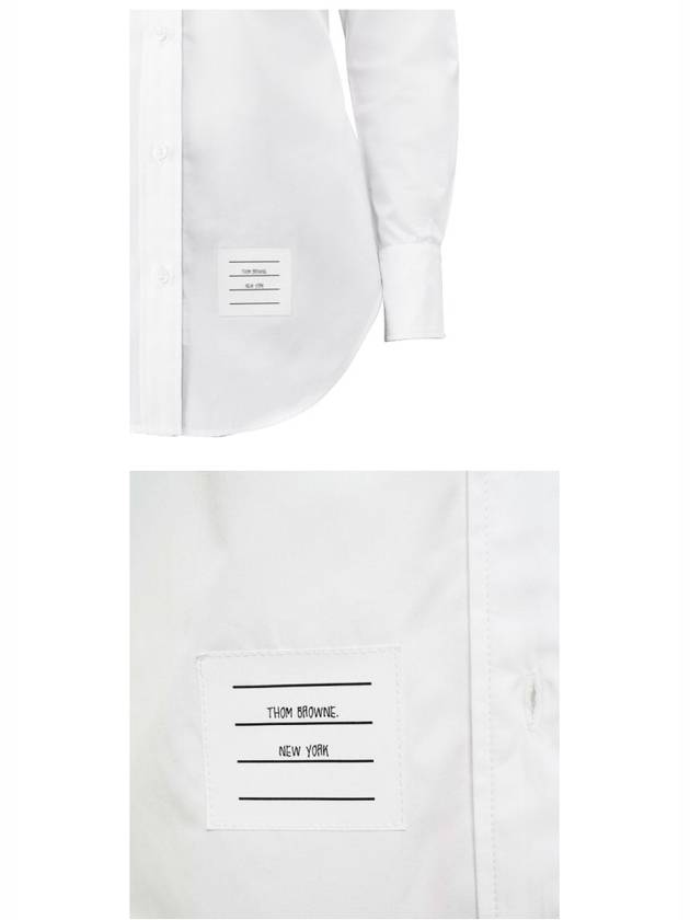 Button Down Cotton Oxford Long Sleeve Shirt White - THOM BROWNE - BALAAN 6