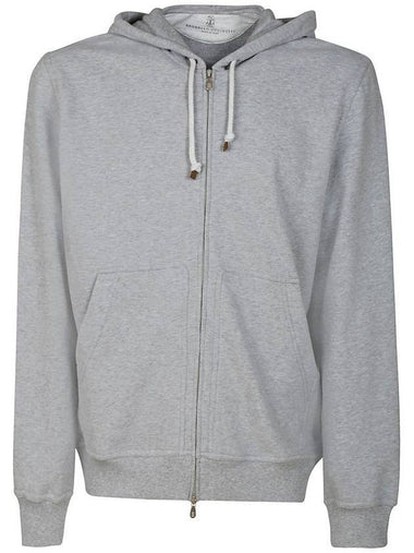 Zip-Up Hoodie Grey - BRUNELLO CUCINELLI - BALAAN 1