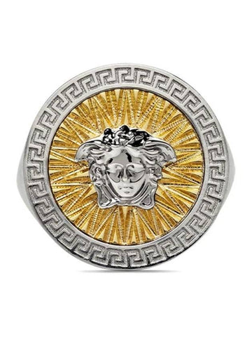 Medusa Logo Greca Crystal Ring - VERSACE - BALAAN 1