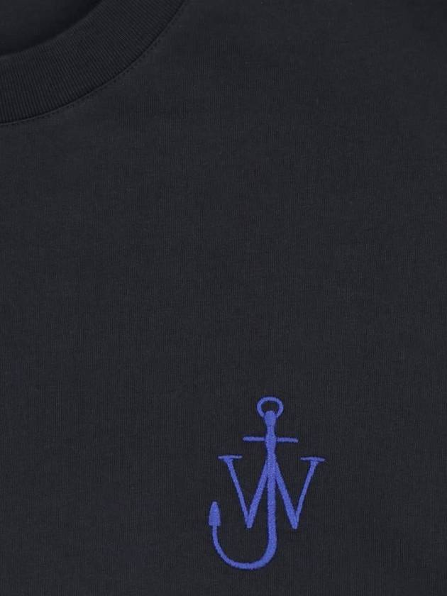 Logo Embroidered Back Print Short Sleeve T-Shirt Black - JW ANDERSON - BALAAN 4