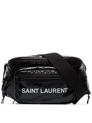 Nylon Logo Nuxx Cross Bag Black - SAINT LAURENT - BALAAN 2