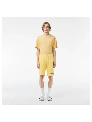 Men s SUMMER Pack Lettering Shorts Deep Yellow - LACOSTE - BALAAN 1