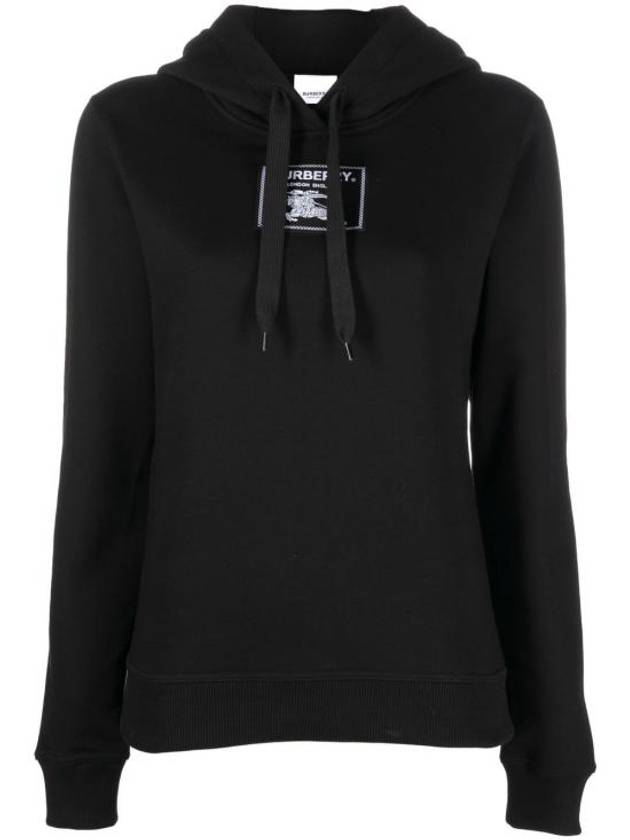 Women's Prorsum Label Cotton Hoodie Black - BURBERRY - BALAAN 2