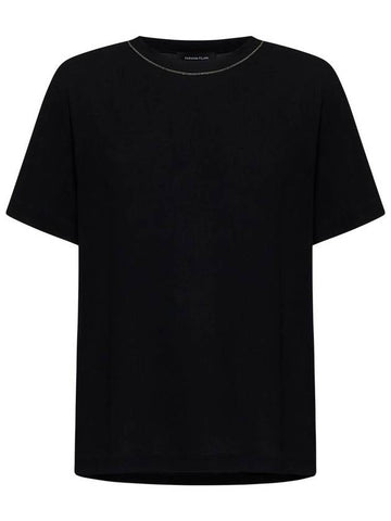 Fabiana Filippi Black Viscose T-Shirt - FABIANA FILIPPI - BALAAN 1