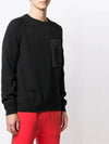 Lens Wappen Pocket Knit Top Black - CP COMPANY - BALAAN.