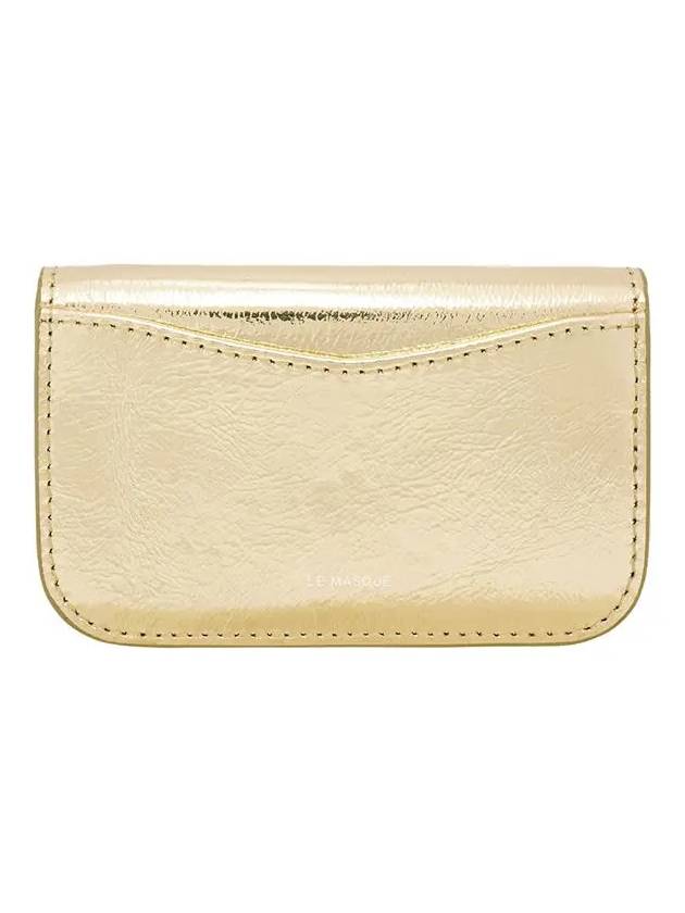 Heartlock compact business card card wallet shine gold - LE MASQUE - BALAAN 5