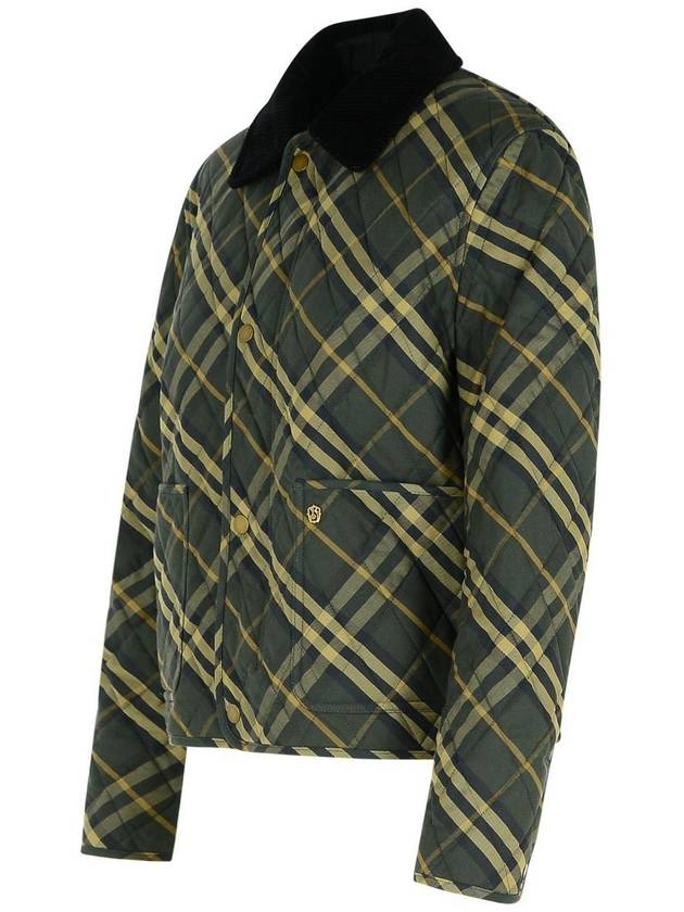 Barn Checked Quilted Cropped Jacket Shadow - BURBERRY - BALAAN 4