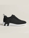 Bouncing Mesh Suede Goatskin Low Top Sneakers Noir - HERMES - BALAAN 5