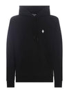 Logo Print Cross Regular Hoodie Black - MARCELO BURLON - BALAAN 2