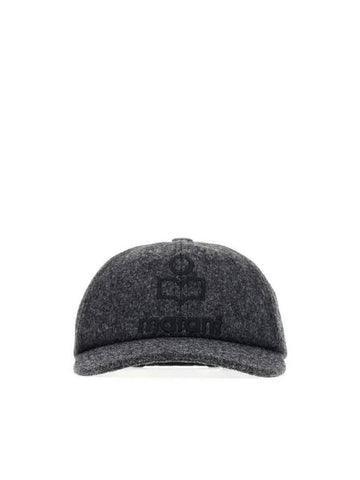 Logo embroidered wool cap 23HCQ001XFBA4C02A 02GY - ISABEL MARANT - BALAAN 1