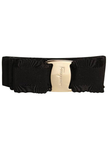 Salvatore Vara Bow Hairpin Black Gold - SALVATORE FERRAGAMO - BALAAN 1