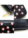 562796 Black leather star printing zipper compact half wallet - SAINT LAURENT - BALAAN 7