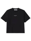 Paris Embroidered Logo Boxy Short Sleeve T-Shirt Black - MAISON KITSUNE - BALAAN 2