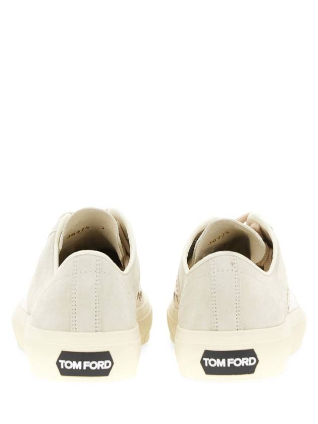 Suede Low Top Sneakers Marble Cream - TOM FORD - BALAAN 6