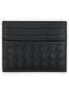 Men's Intrecciato Card Wallet Black - BOTTEGA VENETA - BALAAN 3