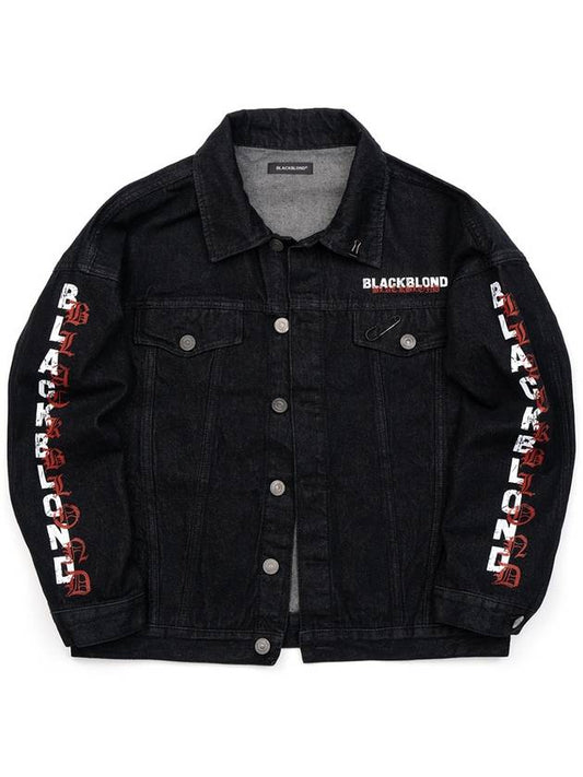 BBD Overlap Logo Denim Jacket Black - BLACKBLOND - BALAAN 1