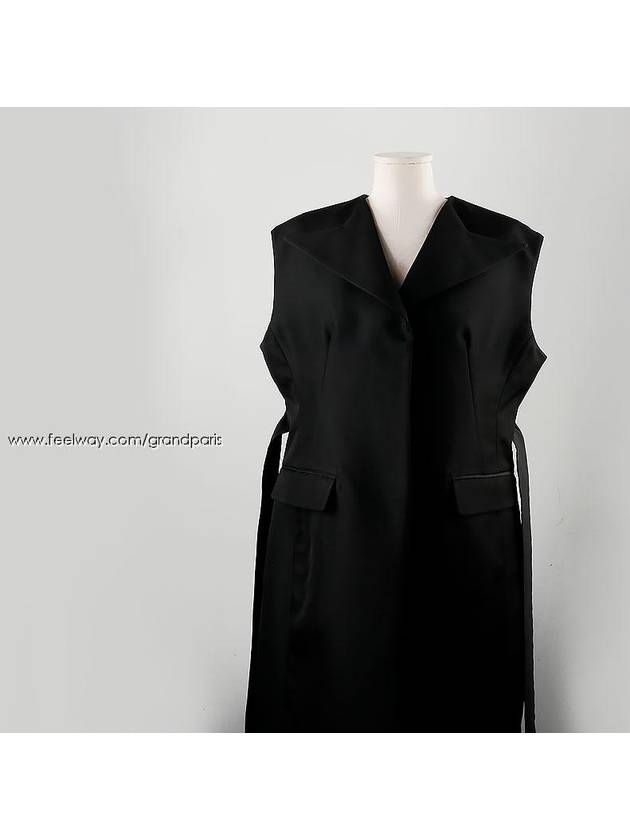 Black Belted Long Vest 38 66928 - ROCHAS - BALAAN 5