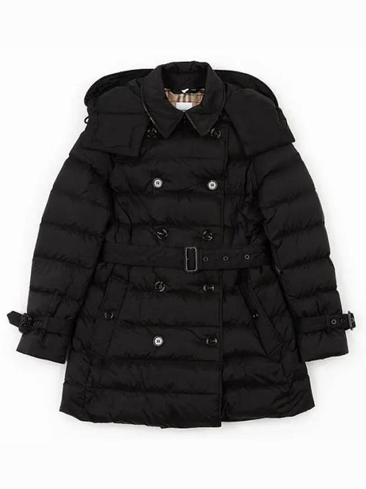 Detachable Hoodie Puffer Coat Padded Black - BURBERRY - BALAAN 2