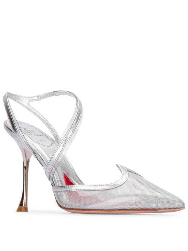 I Love Vivier PVC Slingback Pumps Heel Silver - ROGER VIVIER - BALAAN 3