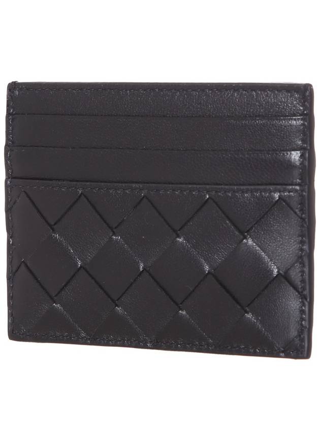 Intrecciato Leather Card Wallet Black - BOTTEGA VENETA - BALAAN 3