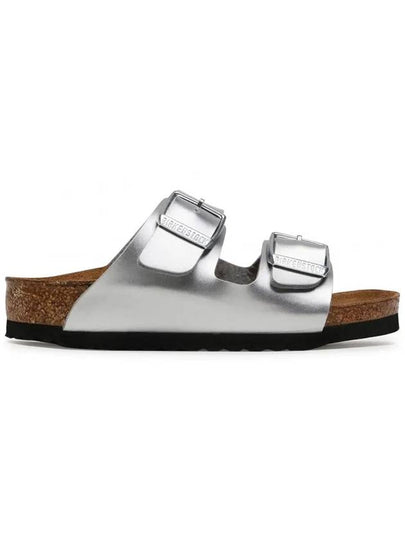 Kids Arizona Leather Sandals Silver 1019400 - BIRKENSTOCK - BALAAN 2