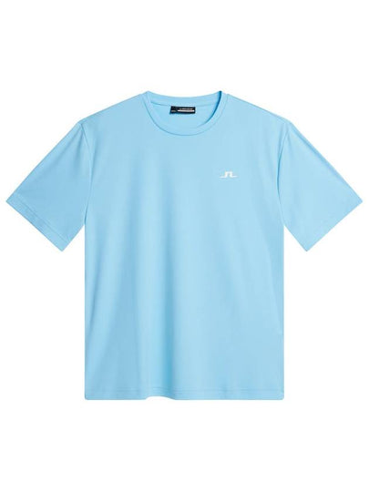 Ade Logo Print Short Sleeve T-Shirt Sky Blue - J.LINDEBERG - BALAAN 2