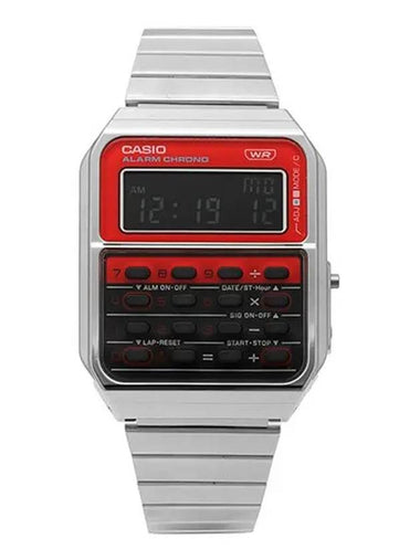 CA 500WE 4BDF Data Bank Digital Square Vintage Dual Time Metal Watch - CASIO - BALAAN 1