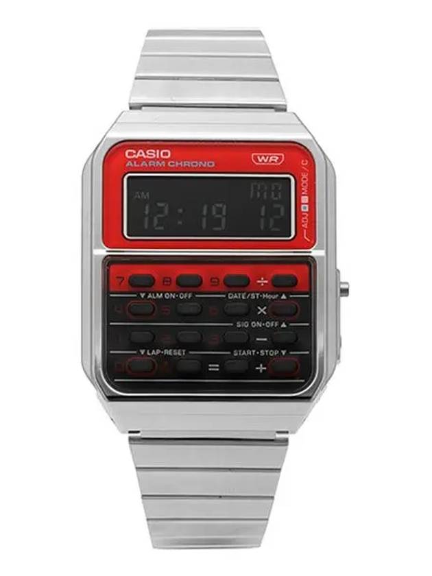 CA 500WE 4BDF Data Bank Digital Square Vintage Dual Time Metal Watch - CASIO - BALAAN 2