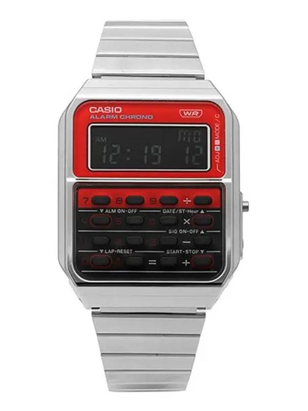 CA 500WE 4BDF Databank Digital Square Vintage Dual Time Metal Watch - CASIO - BALAAN 4
