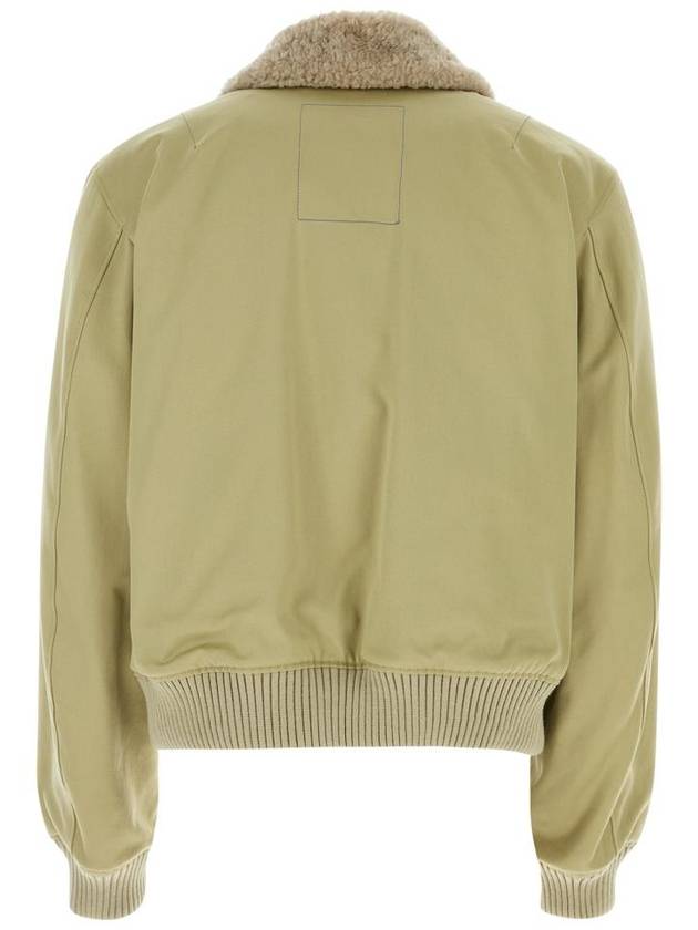 cotton shearling bomber jacket hunter - BURBERRY - BALAAN 3