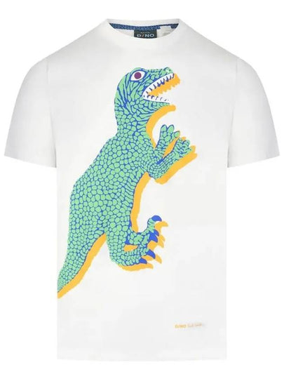 Dino Print Short Sleeve T-Shirt Green White - PAUL SMITH - BALAAN 2