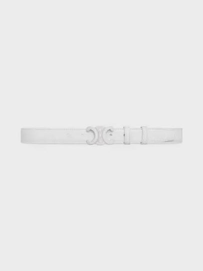 Triomphe Taurillon Medium Leather Belt Blanc De Blanc - CELINE - BALAAN 2