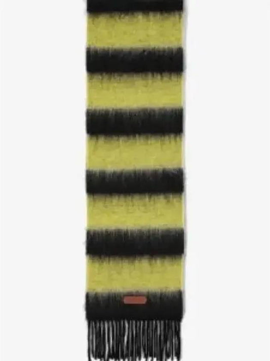 Striped Wool Mohair Muffler Black - MARNI - BALAAN 2