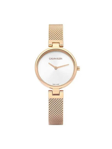 Women's Quartz Silver Dial Watch Gold - CALVIN KLEIN - BALAAN 1