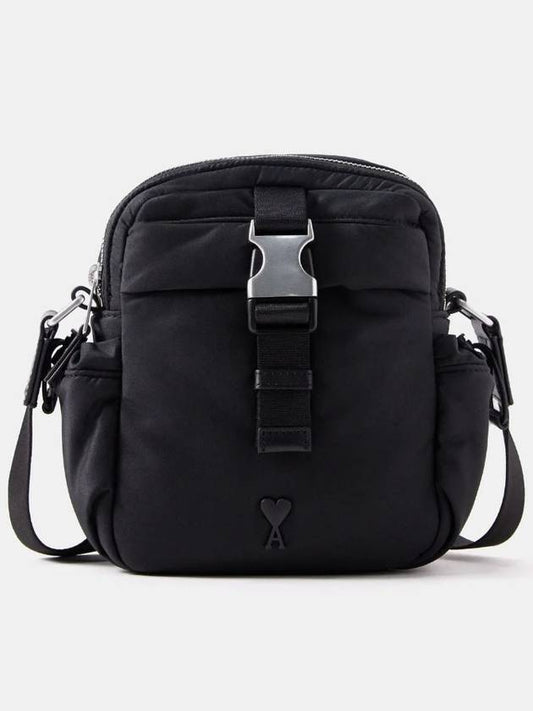 De Coeur Buckle Cross Messenger Bag Black - AMI - BALAAN 2