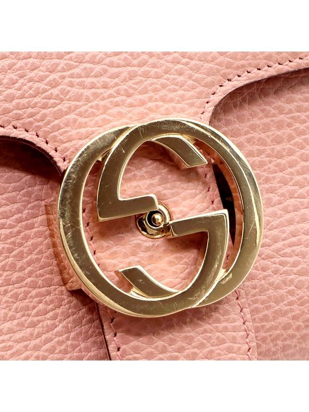 Pink Leather Interlocking Top Handle Small Chain 2WAY - GUCCI - BALAAN 5