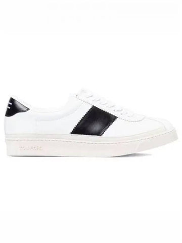 220J1261T TAP001 C1902 Bannister Logo Leather Sneakers White Black Men s Shoes TJ 271959 - TOM FORD - BALAAN 1