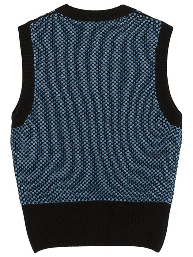 Jacquard Vest Blue - GANNI - BALAAN 3