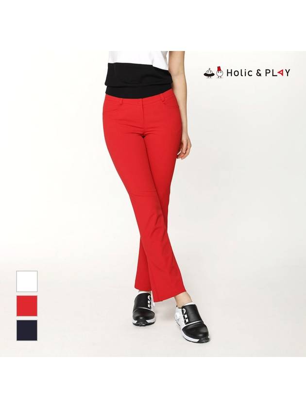 obi color combination hem slit bootcut pantsHE2WPT004 - HOLIC&PLAY - BALAAN 2