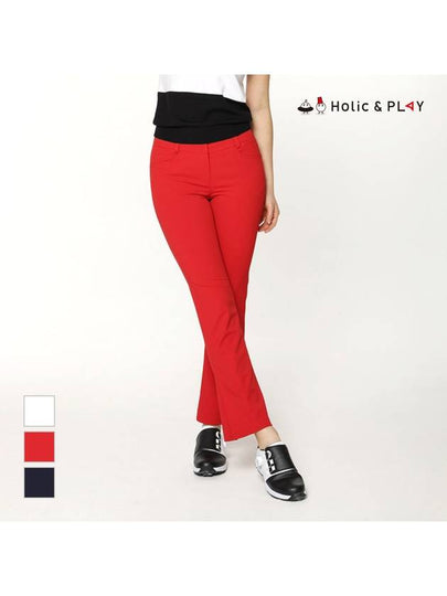 obi color combination hem slit bootcut pantsHE2WPT004 - HOLIC&PLAY - BALAAN 2