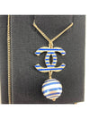 blue stripe necklace - CHANEL - BALAAN 3