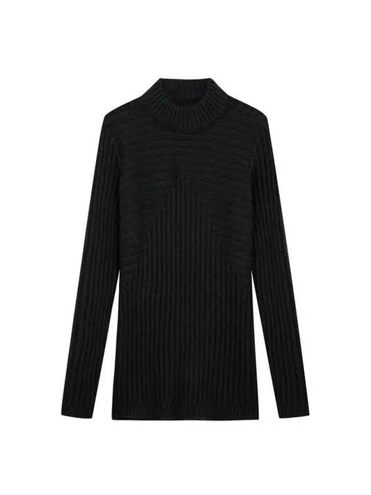 MEN ribbed mohair knit black 270265 - RICK OWENS - BALAAN 1