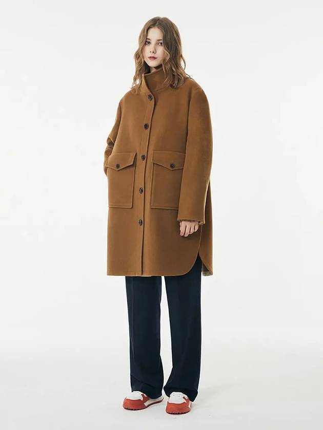 Wool Cape Coat Camel - VOYONN - BALAAN 7