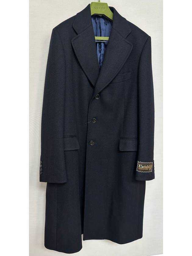 Men s Melange Herringbone Wool Coat 105 - GUCCI - BALAAN 2